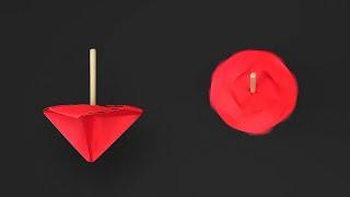 How to Make a Spinning Top: Simple Origami Paper Craft Tutorial