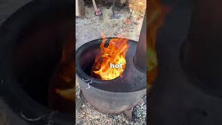 Sawdust Burning Stove Runs Surprisingly Hot