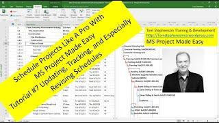 How to Update & Revise a Project Schedule, MS Project Made Easy Tutorial 7