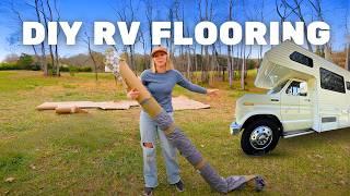 We Have ONE Chance! DIY RV Vinyl Sheet Flooring