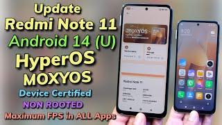 Install MOXYOS 1.0.8 Android 14(U) HyperOS ON Redmi Note 11 اردو हिन्दी