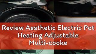 Review Aesthetic Electric Pot Heating Adjustable Multi-cookers Pot 20cm  A. WHITE