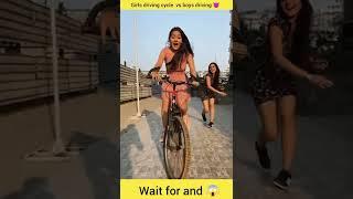 Girls riding Cycle VS Boys riding Cycle // Pagal Junior // #viral #shorts