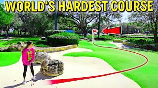 Disney's Fantasia Fairways vs My Parents! - World's Hardest Mini Golf Course! (Front 9)