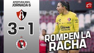 ATLAS 3-1 XOLOS | JORNADA 6 | APERTURA 2024 LIGA M FEMENIL | RESUMEN | CALIENTE TV 