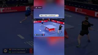 Hugo Calderano unleashing his signature two handed backhand move ⏪ #ITTFWorlds2025 #TableTennis