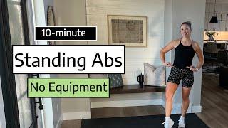 10-minute Standing Abs workout | No equipment | Postpartum Friendly