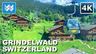 [4K] Grindelwald-First Gondola Cable Car Ride in Switzerland  Scenic Tour & Vacation Travel Guide
