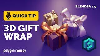 Gift Wrap and Bow Tutorial in Blender 2.9