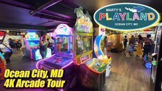 Marty's Playland (Ocean City MD), 4K arcade walkthrough & tour, August 2024