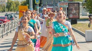 Харинама в Екатеринбурге, 05.06.2021. Folk kirtan, Gaja Hanta das. Harinama in Russia