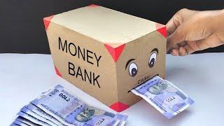 How to make cardboard money bank | Personal cash saving bank | DIY money bank