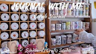 ASMR Journaling | Collab Journal ft Sindhura's Crafts Studio