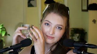 ASMR Gentle Mason Jar Sounds - Glass Tapping & Water (No Talking) 1HR