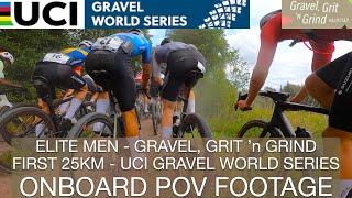 Gravel Grit n' Grind - UCI Gravel World Series // First 25km Onboard Footage