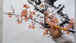 How to paint Plum Blossom- Traditional Chinese Painting