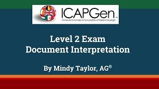 ICAPGen Level 2 Exam Document Interpretation Section