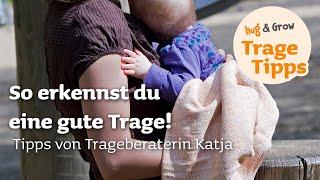 Baby tragen: Wie erkenne ich eine gute Trage | Tipps von Trageberaterin Katja