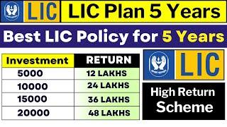 Best LIC Policy For 5 Years