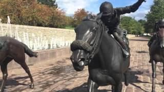 Rejuvenating Thoroughbred Park horse sculptures