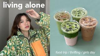 Living Alone | food trip, thrifting & girls day out