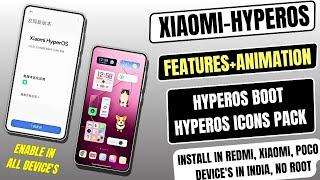 OMG HyperOS Boot Animation+HyperOS Icons Pack & HyperOS Updater Icons, Enable Any Redmi, Xiaomi,POCO