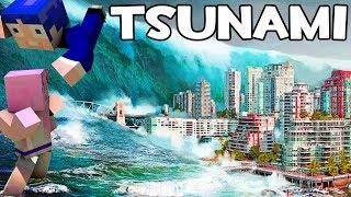 RETO DE LA BASE VS TSUNAMI GIGANTE  EN MINECRAFT¿LO CONSEGUIREMOS?