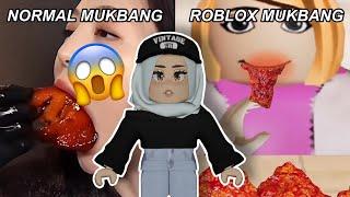 I reacted to NORMAL MUKBANGS Vs. ROBLOX MUKBANGS AGAIN….