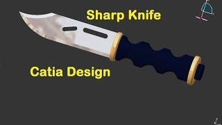 Catia v5 | Tutorial video for beginners | How to design knife | Technical MMS Videos