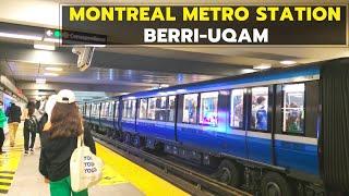 4K Downtown Montreal Metro Station Berri-UQAM / Montreal Subway