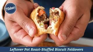 Leftover Pot Roast-Stuffed Biscuit Foldovers
