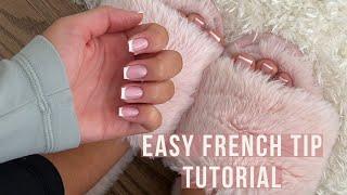 HOW I DO MY OWN FRENCH TIP MANICURE AT HOME 