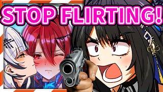 Shiori and Liz Can't Stop Flirting in Front of Nerissa 【HololiveEN】