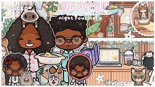 *AESTHETIC* Big Family Rainy Night Routine🫧️|| *VOICED️* || Toca Boca Roleplay 