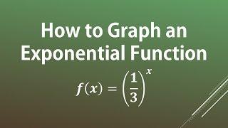 How to Graph an Exponential Function: f(x)=(1/3)^x