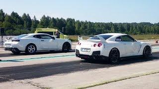 2017 Chevrolet Camaro 2SS 6.2 vs 2014 Nissan GT-R R35 1/4 mile drag race