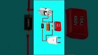 DC motor direct 220 v ac #dcmotor #accircuits #electronicproject
