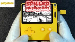 Spilled Mushrooms Panic Playdate Handheld Gameplay