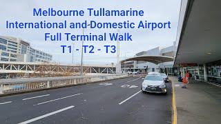 Full Walk Melbourne Tullamarine International Domestic Airport Terminals 1 - 2 - 3 Qantas Australia