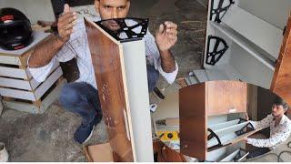 ️ Shoe Rack Fitting, shoe Drawer Hinge 3 Door // Shoe  rack slippers rack कैसे बनाते हैं!