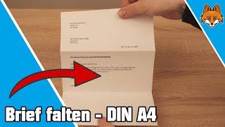 Brief falten - DIN A4 für den Briefumschlag 