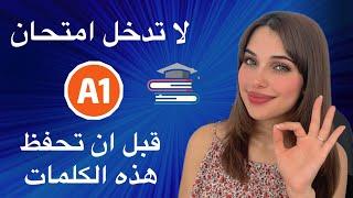 لا تدخل امتحان A1 قبل ان تحفظ هذه الكلمات (الجزء الأول) 