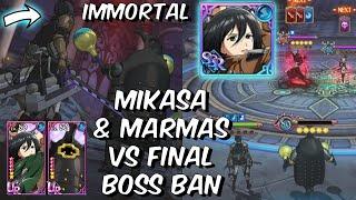 Mikasa & Marmas VS Final Boss Ban & Elaine HELL - God Mode Activate - Seven Deadly Sins: Grand Cross