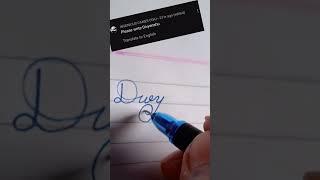 How to write Divyanshu name in cursive writing #cursive#writing#divyanshu#improveyourwriting#short