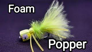 How To Tie a Foam popper | Fly tying tutorial