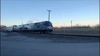 Two Fast Amtrak Trains! Southwest Chief + Missouri River Runner w/ Loud WCH E-Bells