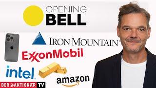 Opening Bell: Gold, Intel, Apple, Amazon, Iron Mountain, Exxon Mobil, Booking Holdings