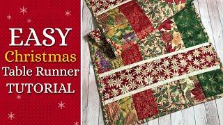 Easy Christmas Table Runner Tutorial - Fast & Easy