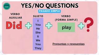 Como hacer preguntas con did en inglés pasado  simple