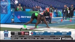 Chris Jones' penis came out during the NFL combine 40-yard dash